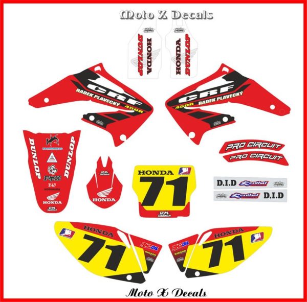 Honda CRF400R Radek Plavecky Moto X Decal Set