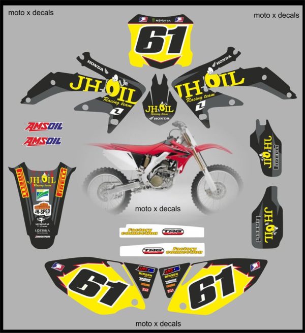 Honda CRF450 2008 JH Oil Decal Sticker Kit