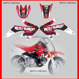 HONDA CRF 50 RED BARRON FULL DECAL GRAPHICS KIT