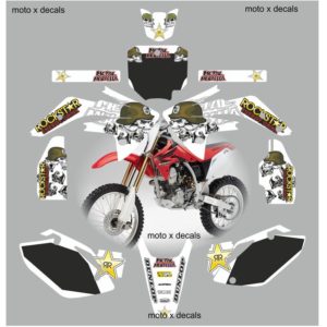 Honda CRF150 2007-2013 Metal Mulisha White Decals MW-6