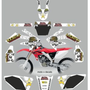 Honda CRF250 2004-2005 Metal Mulisha White Decals MW7