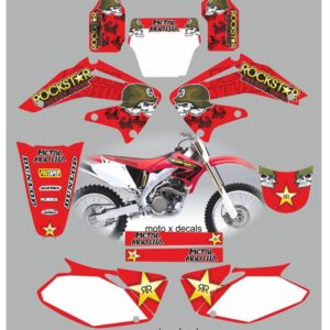 honda crf450 2002-2004 metal mulisha red decals graphics stickers mr12