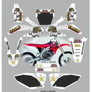 Honda CRF450 2005-2007 Metal Mulisha White Decals MW13