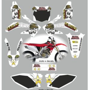 Honda CRF450 2008 Metal Mulisha White Decals MW14