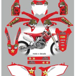 Honda CRF450 2009-2012 Metal Mulisha Red Decals MR8