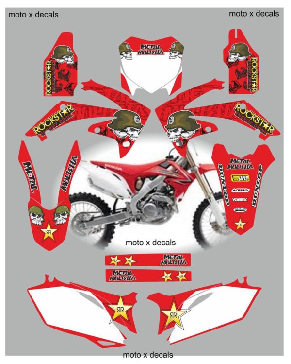 Honda CRF450 2009-2012 Metal Mulisha Red Decals MR8