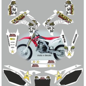 Honda CRF450 2013 Metal Mulisha White Decals MW15