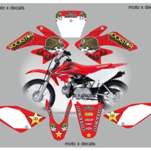 Honda CRF70 2007 2012 Metal Mulisha Red Decals MR-5