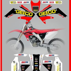 Honda Geico CRF250 CRF250 2004-2009 Decals Graphics