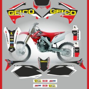 Honda Geico CRF250R CRF250 09-13 CRF450R CRF450 09-12 Moto-X Decals