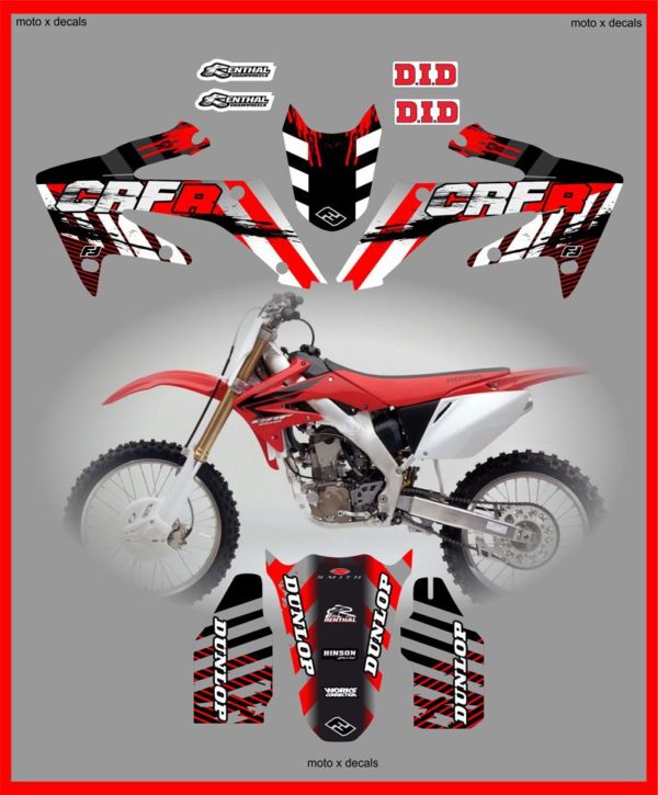 Honda PTS Pro Team Graphics 2004-2009 CF250r Decals Stickers