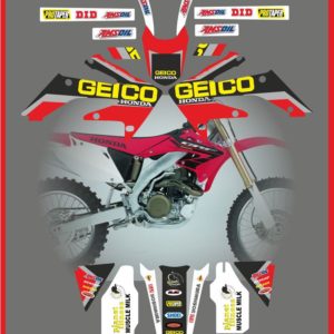 Honda Team Factory Connection Geico Graphics CRF250x 2004-2011