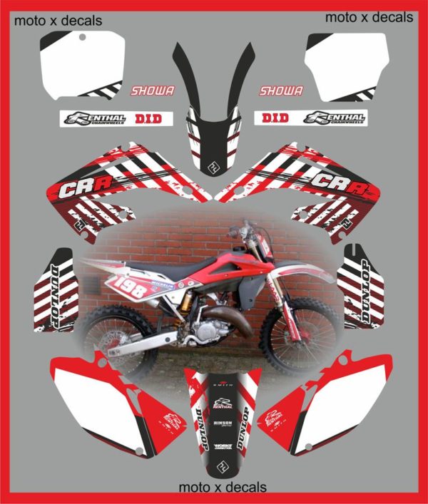 honda team graphics cr125 cr250 white cr 2002 2008