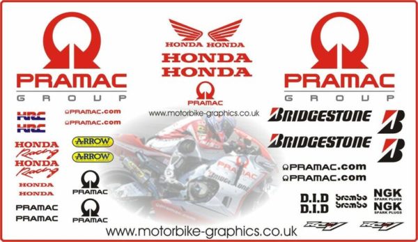 Honda Pramac Race Rep Decals