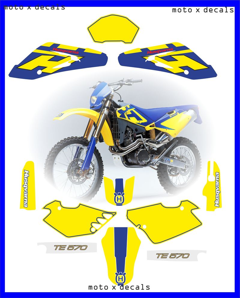 Husqvarna TE 570 2002 Factory Replica Decal Graphics Stickers Decals