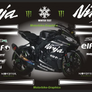 Kawasaki Winter Test Bike Decal Kit 2016