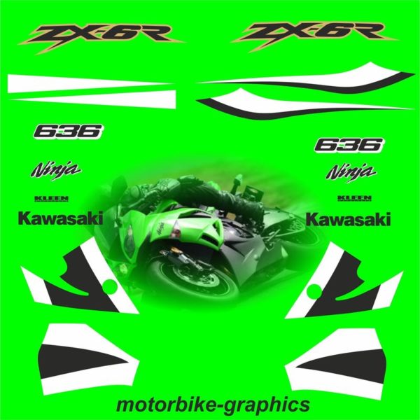 Kawasaki ZX-6R Full Decal set