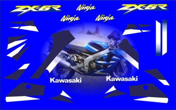 Kawasaki ZX6R 2001 Blue