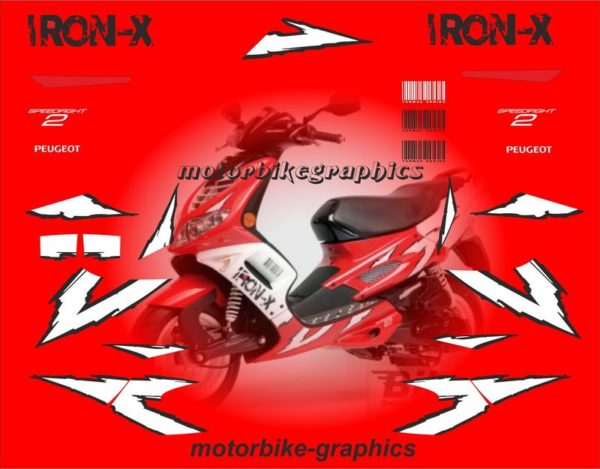 PEUGEOT Speedfight2 Iron-X Full Decal Set