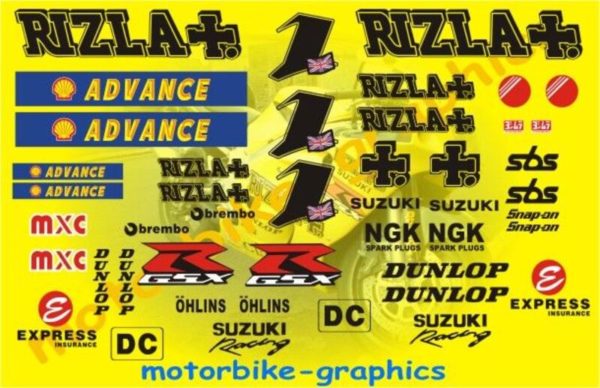 Suzuki Rizla Yellow Bike