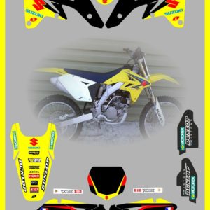 Suzuki Factory Team Graphics RMZ250 07-08-2009 Decals Stickers