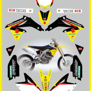 Suzuki Graphics Backgrounds RMZ450 2008-2013 Moto-X Decals Stickers