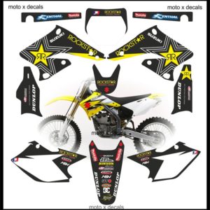 Suzuki RMZ250 2004-2006 Rockstar Blac Moto-X Decals Graphics rb4