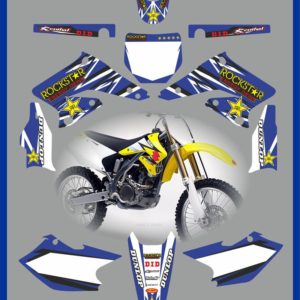 Suzuki RMZ250 2004-2006 Rockstar Blue Decals Stickers Graphics rc8