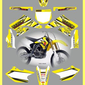 Suzuki RMZ250 2004-2006 Rockstar Yellow Decals Stickers Graphics ry8