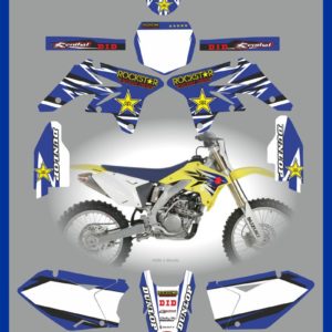 Suzuki RMZ250 2007-2009 Rockstar Blue Decals Stickers Graphics rc9