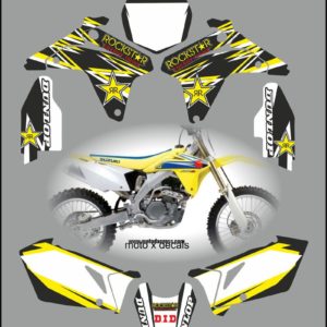 Suzuki RMZ450 2006 Rockstar Black Decals Stickers Graphics rb5