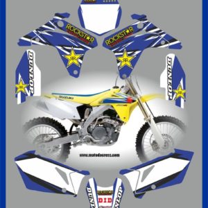 Suzuki RMZ450 2006 Rockstar Blue Decals Stickers Graphics rc5