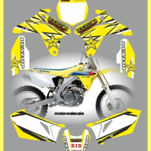 Suzuki RMZ450 2006 Rockstar Yellow Decals Stickers Graphics ry5