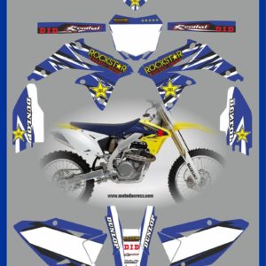 Suzuki RMZ450 2008-2013 Rockstar Blue Decals Stickers Graphics rc7