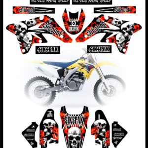 Suzuki Sikspak Team Graphics RMZ250 2007-2008-2009 Decals