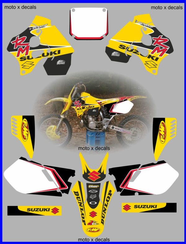 Suzuki RM250 1997-1998 Decals Graphics Stickers