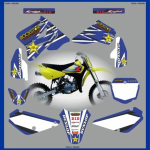 Suzuki RM85 2001-2013 Rockstar Blue Decals Stickers Graphics rc1