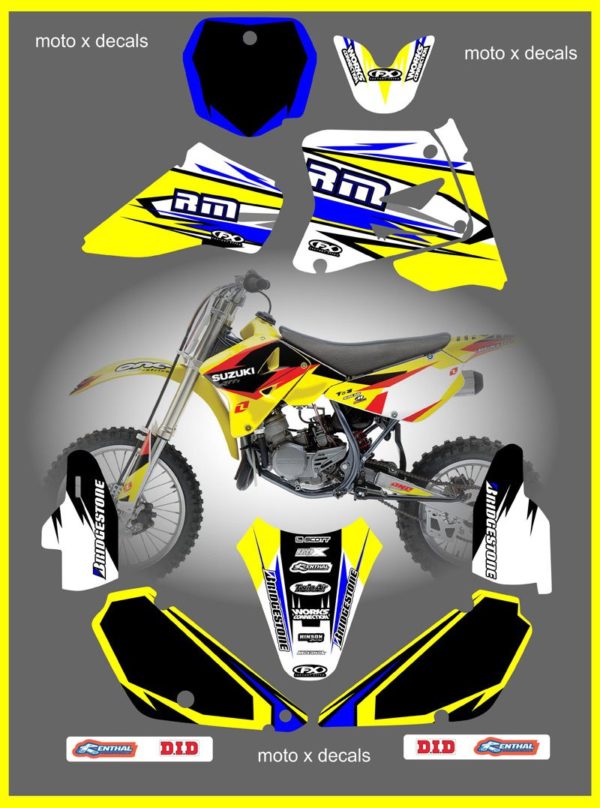 Suzuki RM85 Team Full Decal Stickers Graphics Moto-x Kit