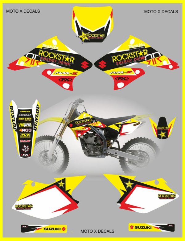 Suzuki RMZ250 2004-2006 Rockstar Decal Set