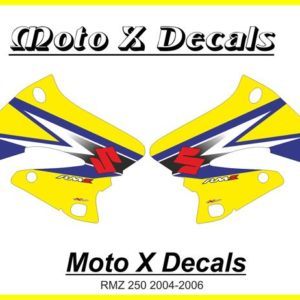 Suzuki RMZ250 2004-2006 Standard Shroud Decals Graphics Moto-X