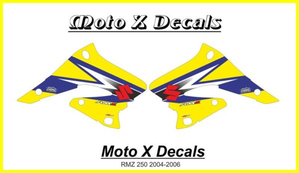 Suzuki RMZ250 2004-2006 Standard Shroud Decals Graphics Moto-X