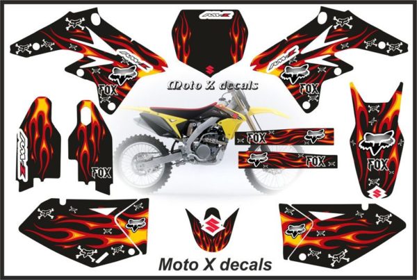 Suzuki RMZ250 2009 Fox Flame Moto-X Set