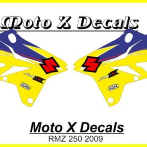 Suzuki RMZ250 2009 Standard Shroud Decals Graphics Moto-X