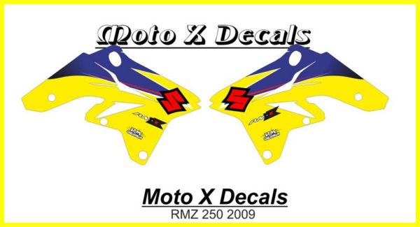 Suzuki RMZ250 2009 Standard Shroud Decals Graphics Moto-X