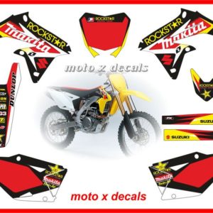 Suzuki RMZ450 2008-2013 Rockstar Makita Moto X Decal Set