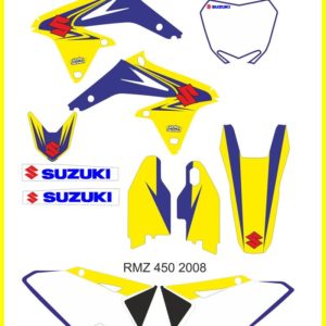 Suzuki RMZ450 2008 Full Moto-X Decal Graphics Stickers Set