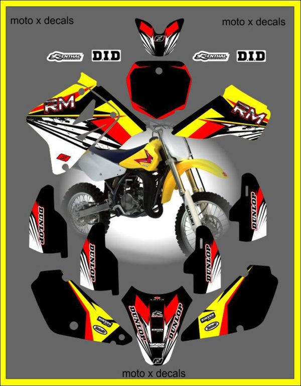 Suzuki SZK RM85 2002-2012 Full Moto-x Decal Graphics Sticker Kit