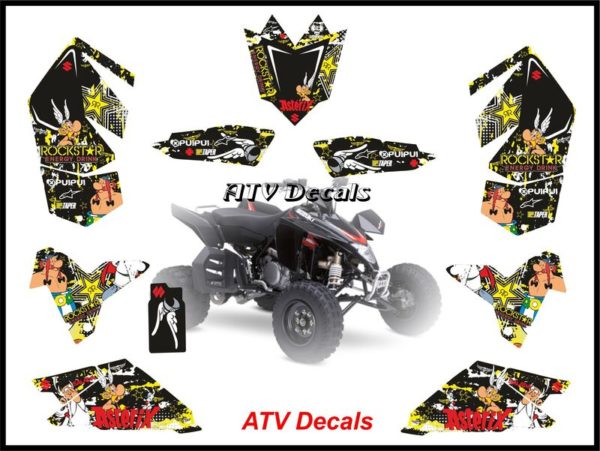 Suzuki LTR Asterix Rockstar ATV Quad Bike Decals Graphics Stickers