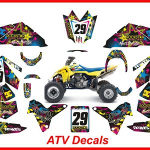 Suzuki LTR Rockstar ATV Quad Bike Decals Graphics Stickers