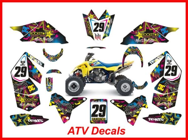 Suzuki LTR Rockstar ATV Quad Bike Decals Graphics Stickers